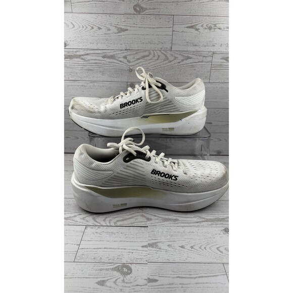 Brooks Shoes Men Size 11.5 White Ghost Max 3 Lace Up Running Sneakers #38 main image 4